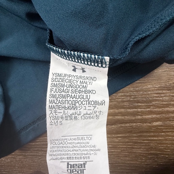 Under Armour Youth Heat Gear Loose Quarter Zip, Green, Athletic, YSM, Sports - Picture 8 of 10